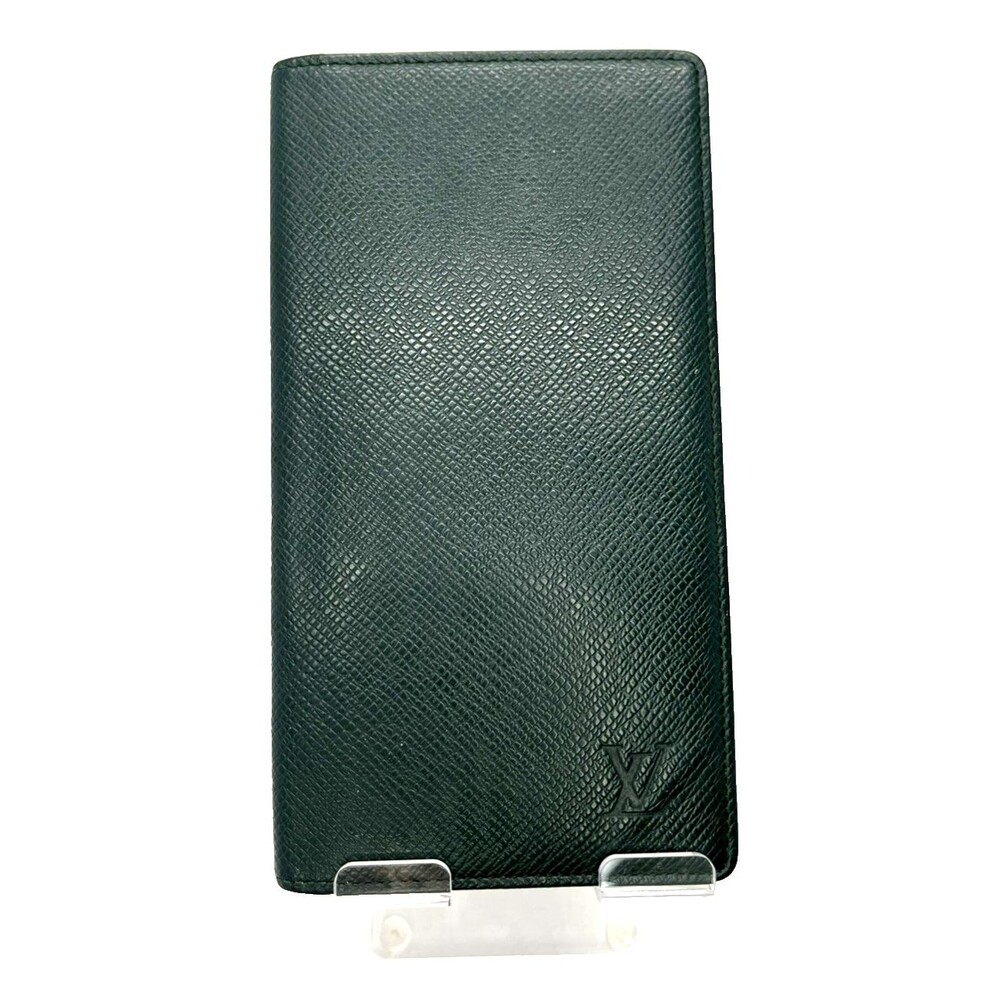Louis Vuitton Epicea Green Long Wallet Porte Valeurs Cartes LeatherTaiga 3BK1366